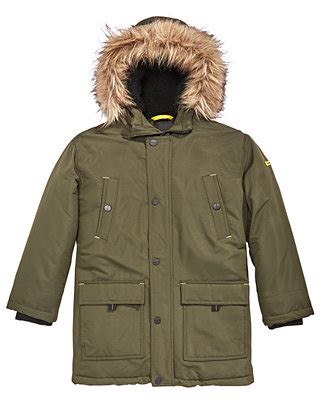 michael kors big boys hooded coat with faux fur trim|Michael Kors Big Boys Hooded Coat with Faux.